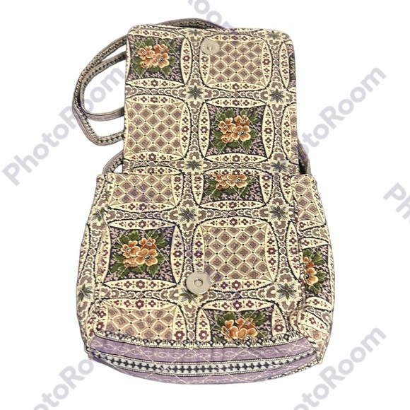 Quilted Crossbody Purse Cottage Core Navajo Floral Boho Grandmacore Multicolor - Picture 5 of 12